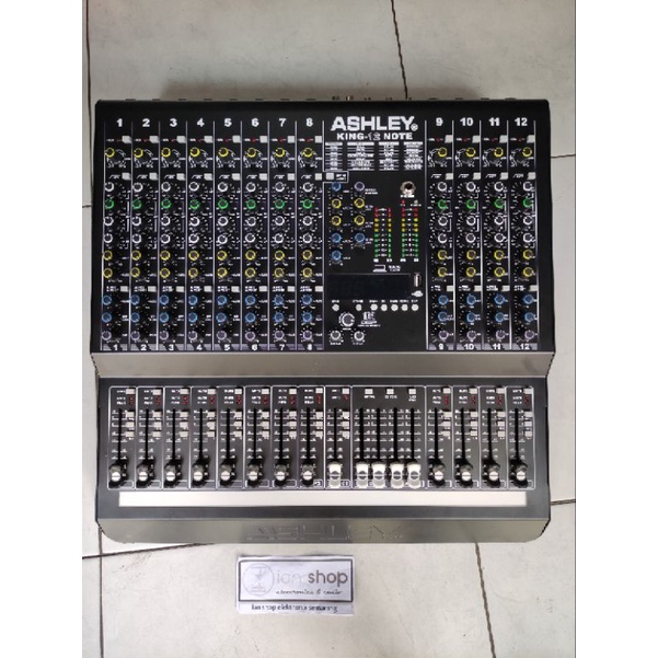 Mixer Audio Ashley King12 Note Original King 12 King-12 Note Ashley 12 Chanel Efek Reverb DSP 4 Aux 2 Sub Group USB Bluetooth Soundcard