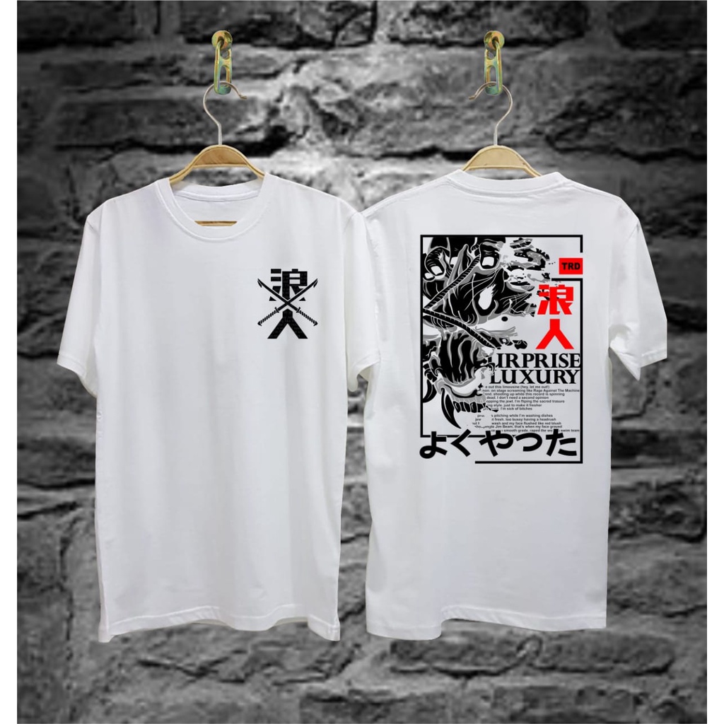 KAOS T-SHIRT PRIA LENGAN PENDEK TERBARU / KAOS SAMURAI LUXURY JEPANG /KAOS YAKUZA PRIA DISTRO / KAOS
