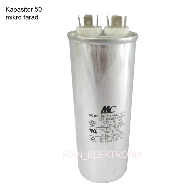 kapasitor 50 mikro farad