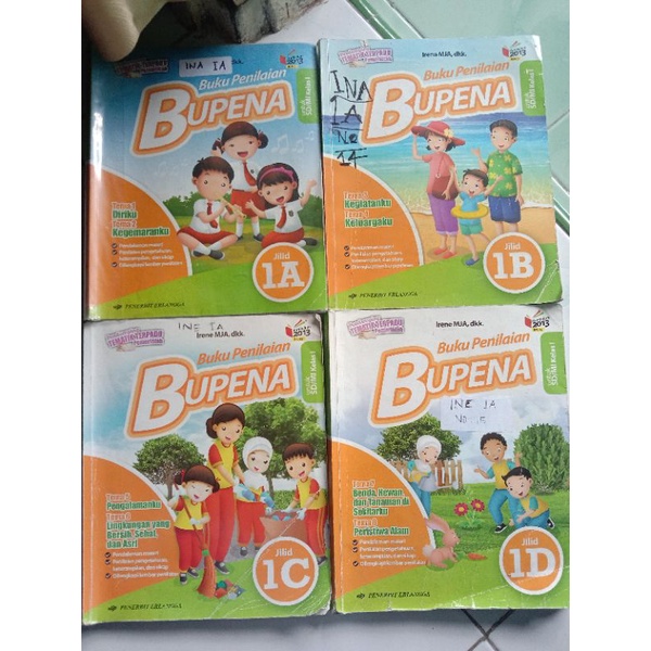 

BUPENA BEKAS KELAS 1 SD 1A, 1B, 1C, 1D BUKU BUPENA BEKAS ERLANGGA BUPENA SECOND BUPENA BEKAS KURIKULUM 2013 REVISI JILID 1A, 1B, 1C, 1D