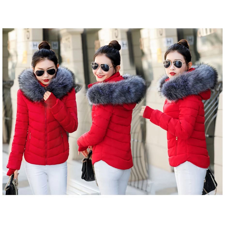 Jaket Winter Wanita Bulu Tebal/Jaket Wanita/Jaket Winter Cewe/Jaket Winter Hoodie Wanita