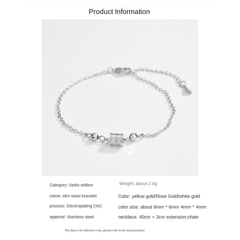 SEIKO Gelang Bahan Stainless Steel Lapis Emas 18K Untuk Wanita