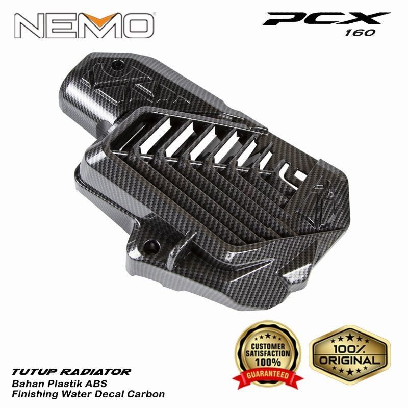 Tutup Cover Radiator Carbon Honda PCX 160 NEW original NEMO / Cover Radiator Karbon Pcx 160 New 2021