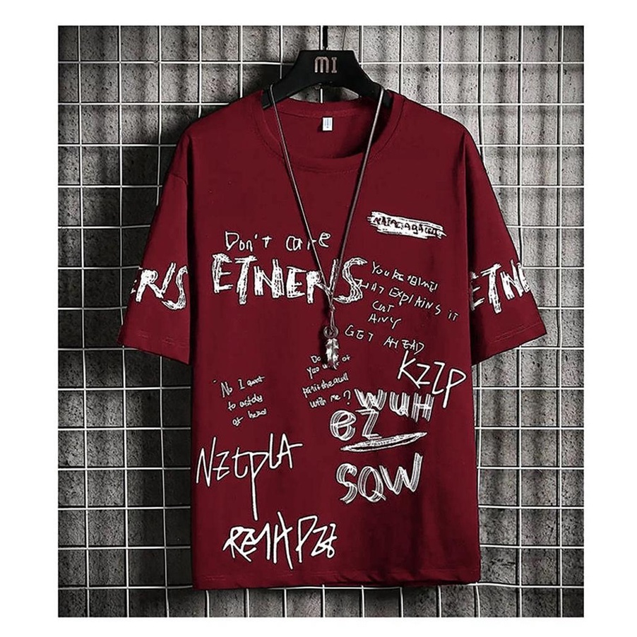 TERBARU Baju Kaos Pria Casual lengan pendek BJ ETNERIS Size L,XL &amp; XXL