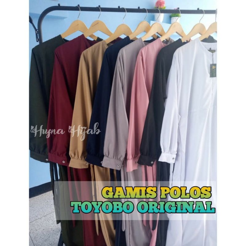 [HUSNA COLLECTION] Gamis Polos Elhusna TOYOBO PREMIUM / GAMIS TOYOBO