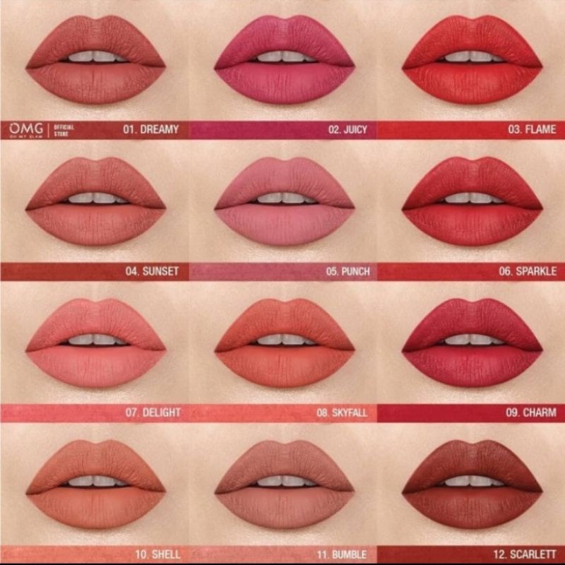 OMG oh my glam matte kiss lip cream (lipstick lipcream)