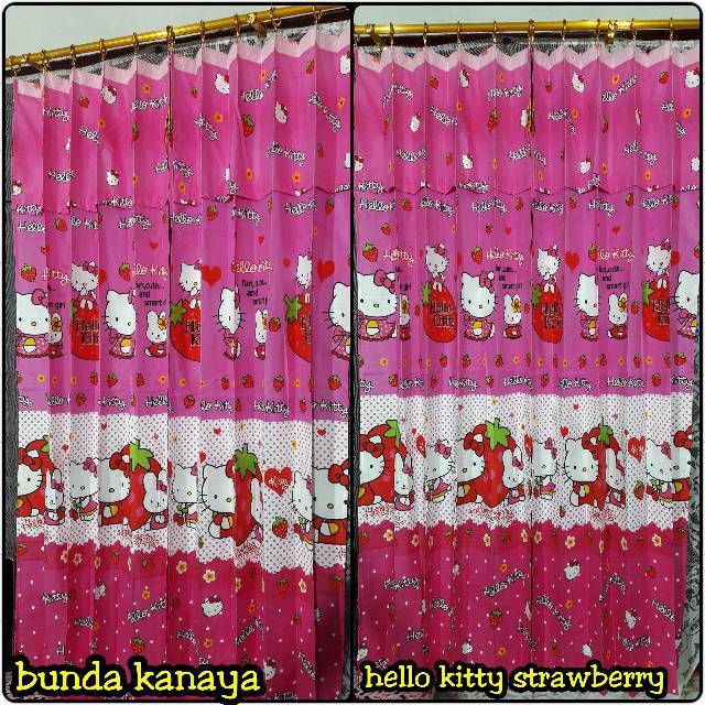  Gorden  Hordeng Karakter  3D Hello  Kitty  Pink Shopee Indonesia