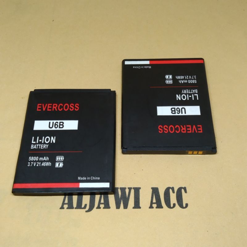 Baterai Bt Batre Battery Cross U6B Evercoss U6B Original Battery Hp