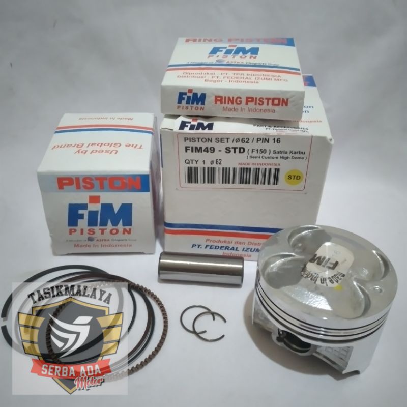 PISTON KIT SEHER KIT FIM 49 SEMI CUSTOM HIGH DOME PEN 16 SATRIA F150