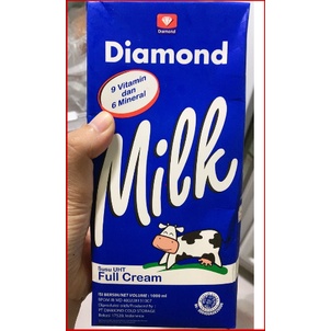 Susu UHT Diamond Full Cream Milk 1 liter Cocok Untuk Aneka Minuman Kekinian