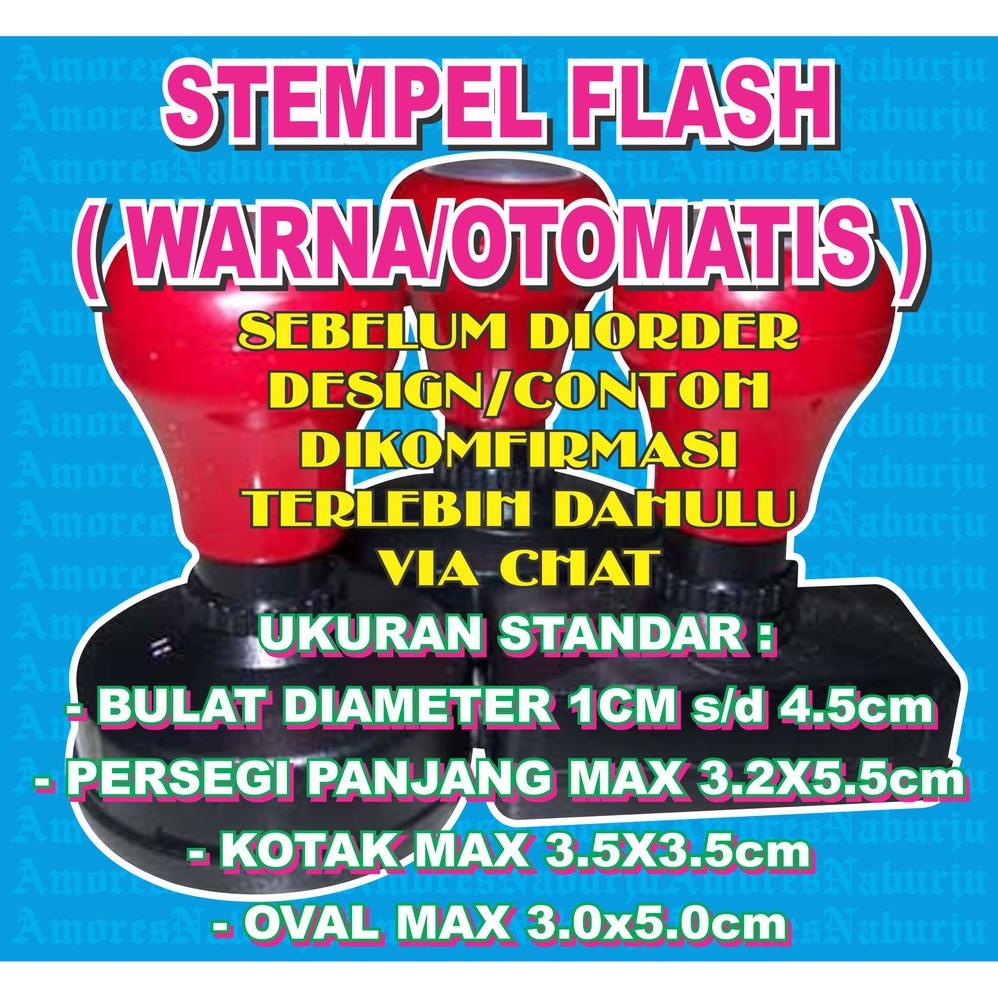 

[(BAYAR DITEMPAT) STEMPEL FLASH ( WARNA/OTOMATIS ) 1 WARNA