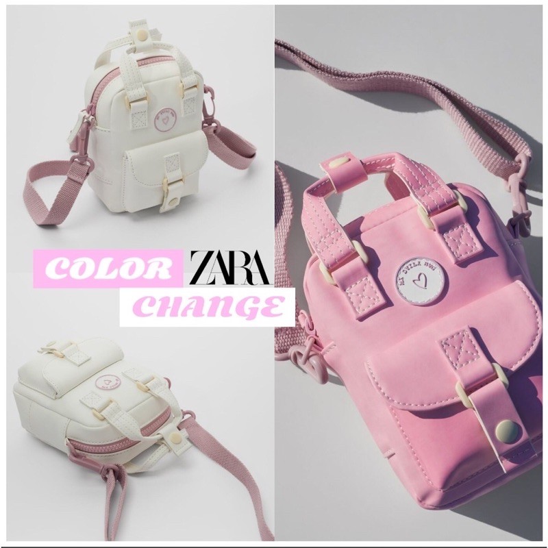 ORIGINAL  zara kids - uv activated sling bag / tas selempang anak berubah warna colour change