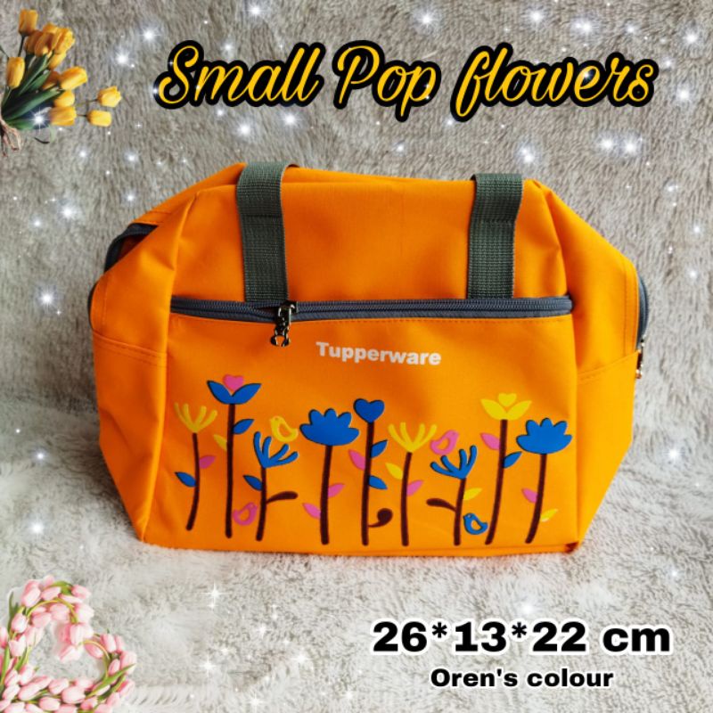 Tupperware small pop Bunga / Lunch Bag Little Flowers / Tas Ultah/ tas souvenir cantik