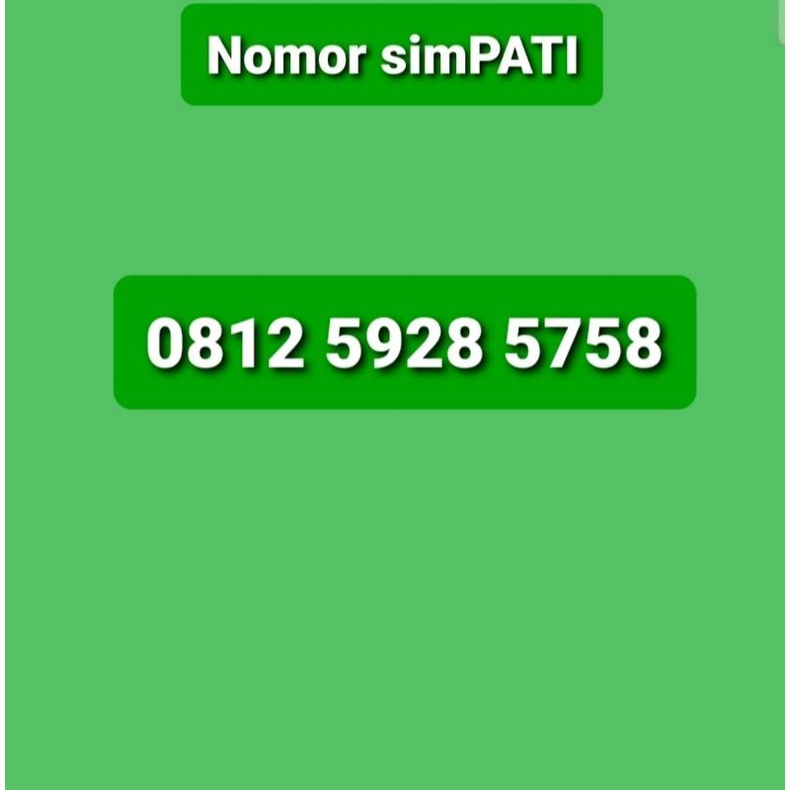 Nomor Cantik Simpati 5758