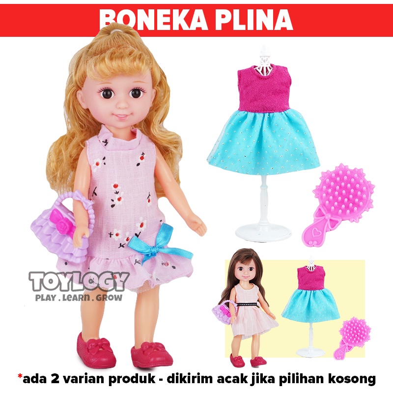 Mainan Boneka Anak Perempuan Plina Cantik Imut Model Baju Fashion Girl Aksesoris Lucu Silikon Doll