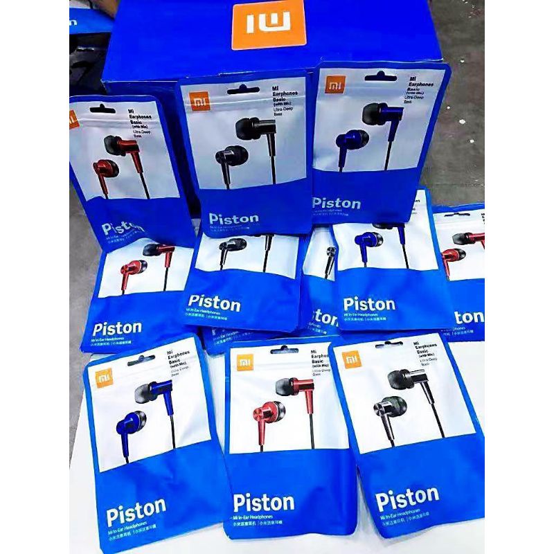 Handsfree Original Xiaomi Piston BASIC + Mic stereo BASS musik bisa buat TELP by xiaomi