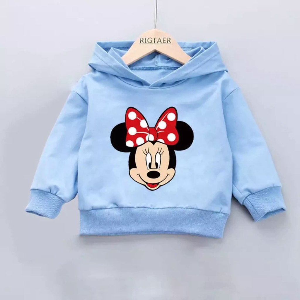 Sweater Hoodie Anak MINIMOUSE  Bahan FLEECE Tebal Best Quality