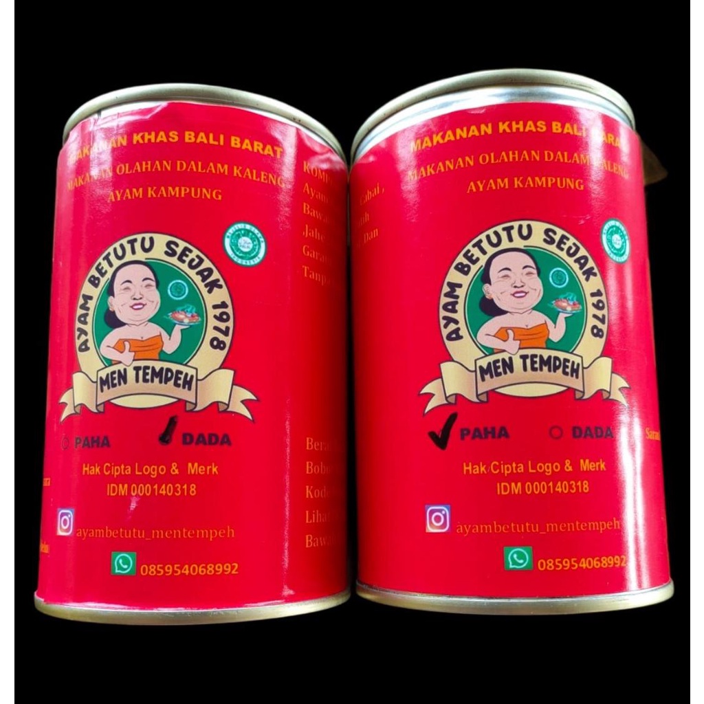 

ayam betutu men tempeh khas gilimanuk bali kemasan kaleng