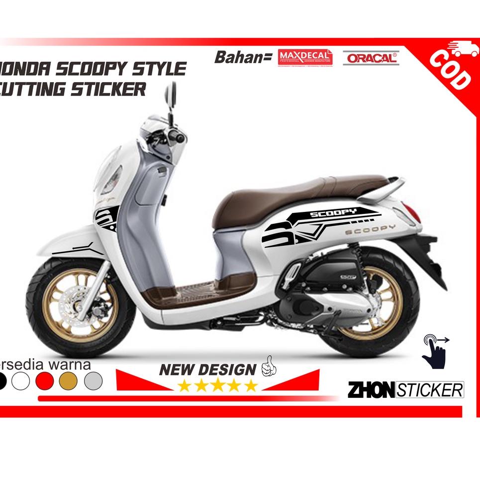 Keluaran Terbaru.. STRIPING CUTTING SCOOPTY NEW 2021 PRESTIGE STYLE STICKER SCOOPY LIS BODY SCOOPY M