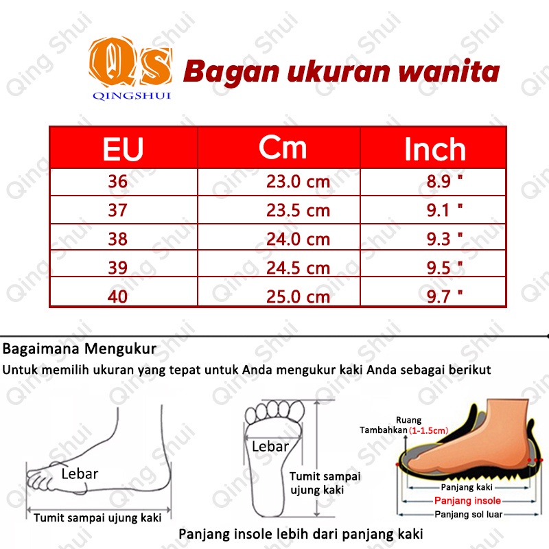 QINGSHUI Sepatu Wanita.Sepatu Santai Wanita Bernapas.Sepatu Slip on Wanita Yang Nyaman. Sepatu Wanita Terbaru Fashion