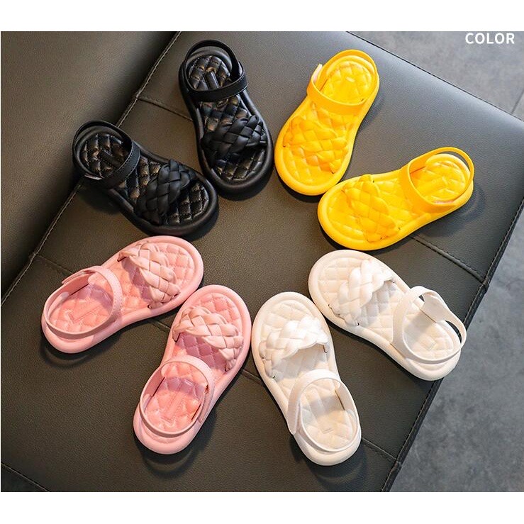 Sandal Anak Perempuan Tali Velcro Motif Anyam Winola Collection WNL 1538