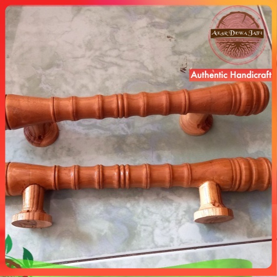 Handle pegangan pintu rumah kayu jati bubut