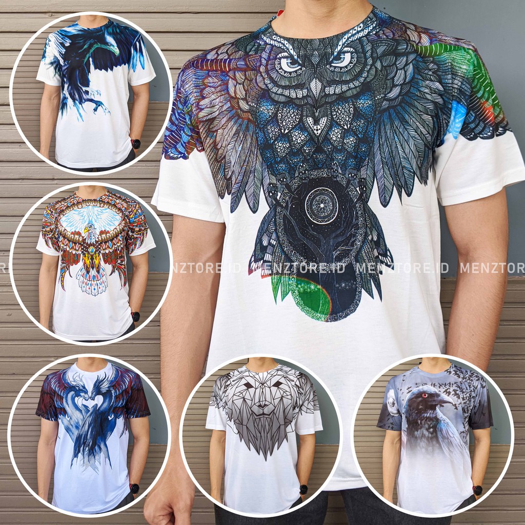 Kaos Distro Printing 3D Lengan Pendek Pria Full Print Premium Unisex