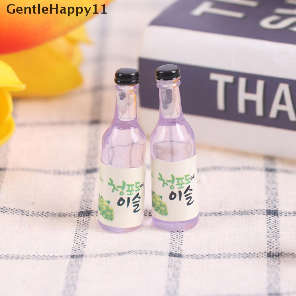 Gentlehappy 10pcs1per12rumah Boneka Miniatur Resin Botol Bir Simulasi Model Botol Anggur