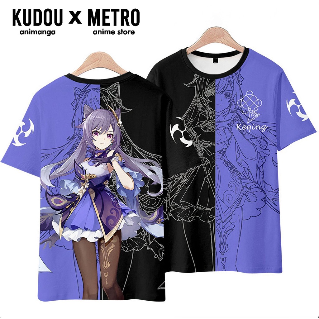 Jersey Keqing Two Tone Fullprint Genshin Impact Waifu Sejuta Umat Game Anime Gaming Premium Unisex