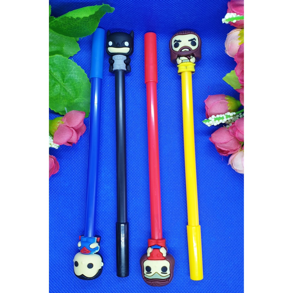 

BP2 Bolpoin Gel Karakter Superhero Pulpen Tinta Hitam