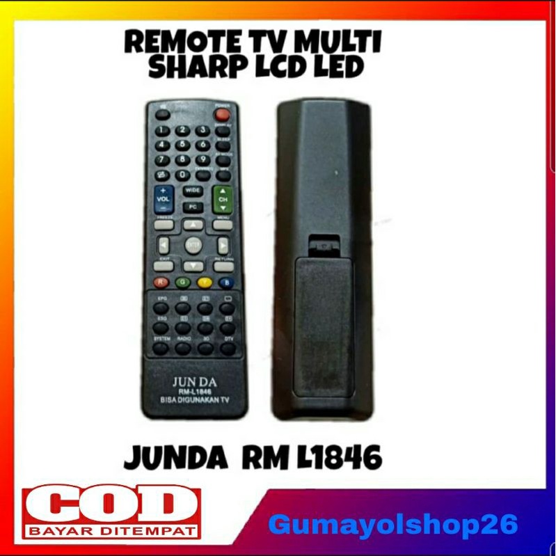 REMOTE TV MULTI SHARP LCD LED JUN DA RM-L1846