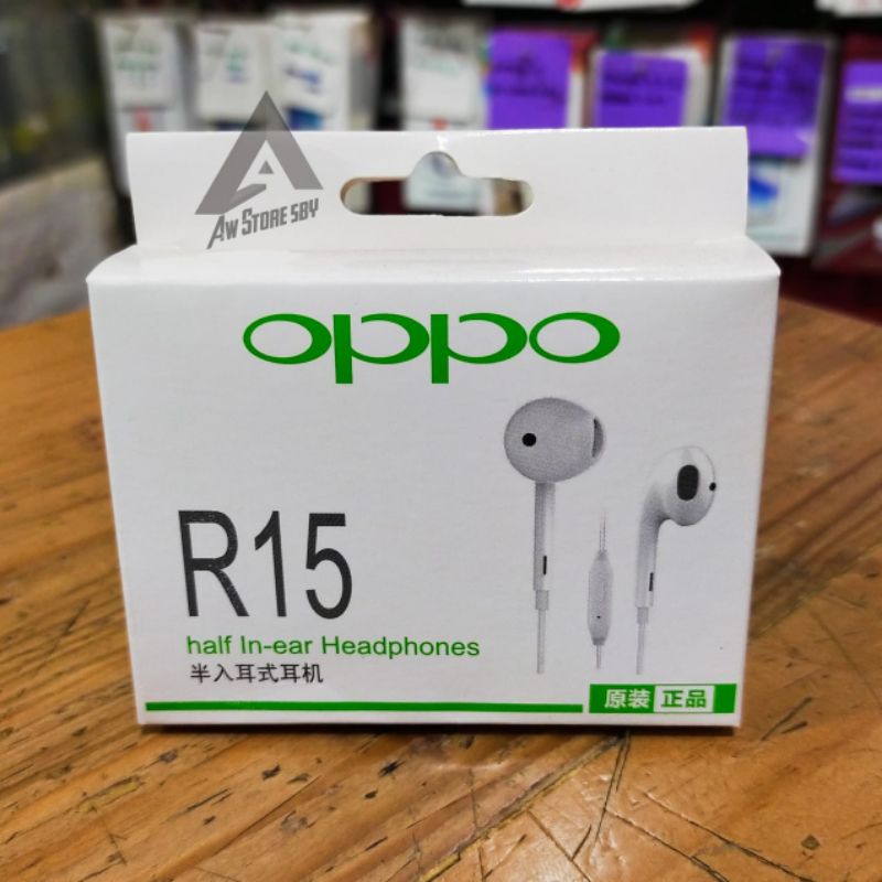 HEADSET OPPO EXTRA BASS HD SOUND EARPHONE OPPO NEO 7 A37 A39 A83 A57 A59 F1 F3 F5 F7 F9 (HF.R15)