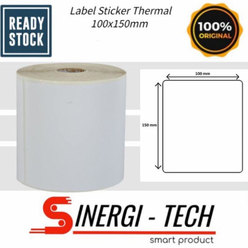 

KERTAS LABEL THERMAL STICKER 100x150 MM ISI 250 PCS WITH GAP