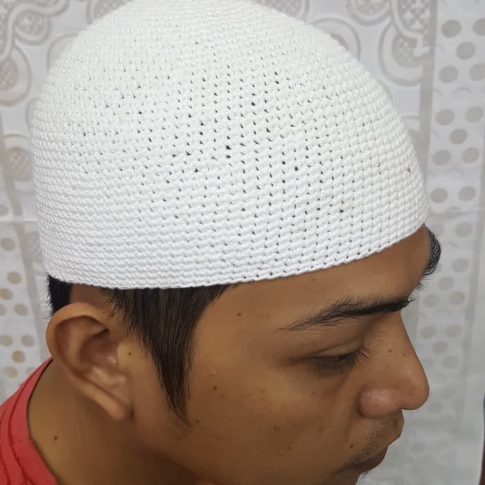 KOPIAH PECI SONGKOK RAJUT YAMAN-PECI HAJI RAJUT YAMAN POLOS