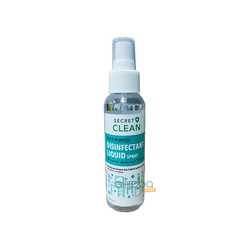 Secret clean spray semprot disinfectan liquid 100 ml