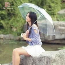 GROSIR | MURAH Payung Transparan Putih Polos / Payung Jepang /  Payung Lipat Transparan Merk SHENAR