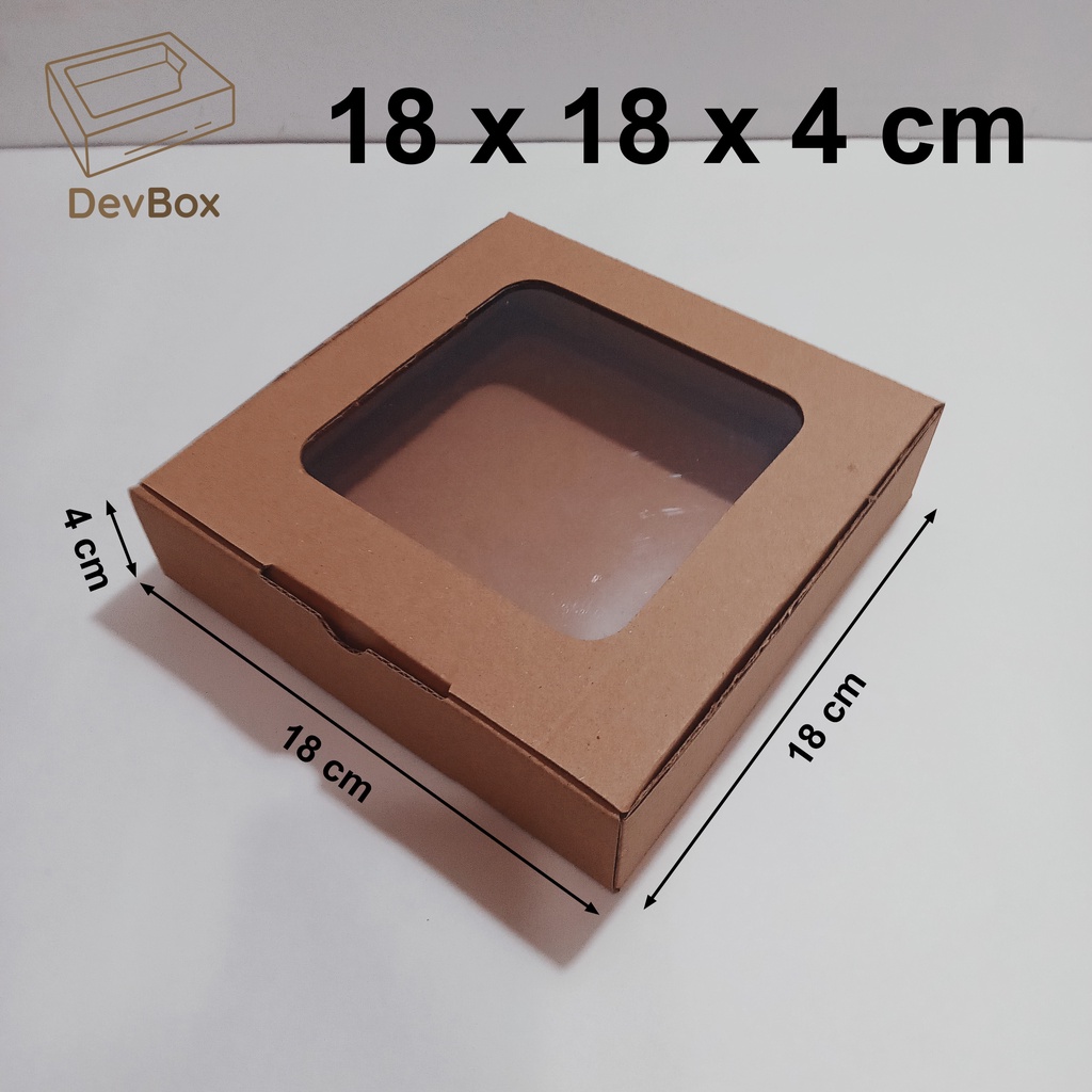 Jual Kardus Mika 18 X 18 X 4 Cm Model Diecut Untuk Hampers Cake