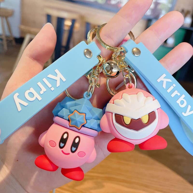 Gantungan Kunci Desain Kartun Anime Waddle Dee Doo Kirby Warna Pink Untuk Tas Wanita