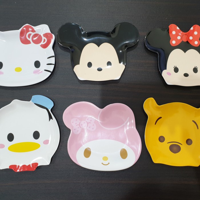 Piring Lepek Melamin Anak Karakter Tsum Tsum BPA Free Tahan Panas