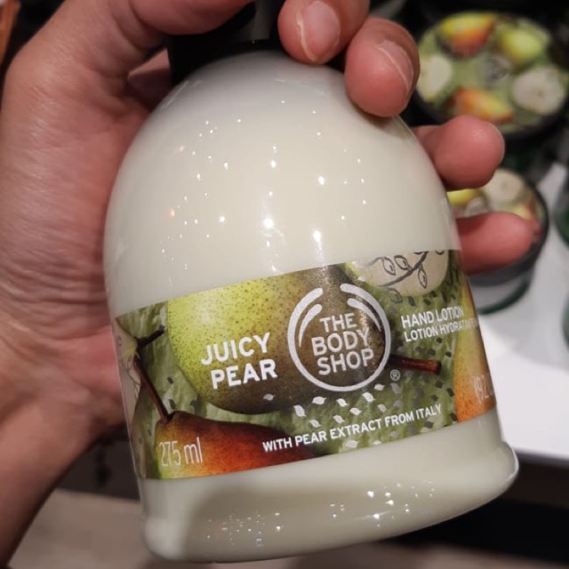Juicy pear hand lotion the body shop