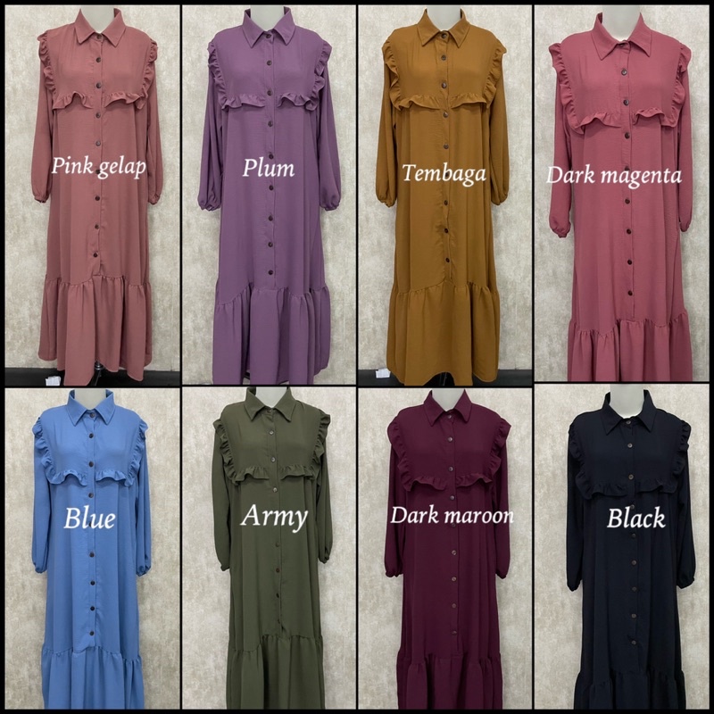 DONNA GAMIS CRINKLE POLOS ALL SIZE FIT XL BUSUI BUMIL FRIENDLY PGMTA