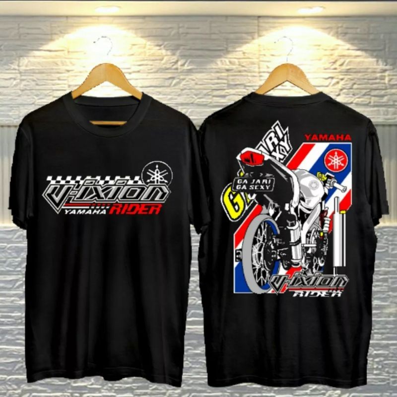 bayar di tempat / KAOS DISTRO YAMAHA VIXION  RIDER // KAOS OBLONG VIXION JARI-JARI / KAOS DEWASA / DZIKRA_STORE