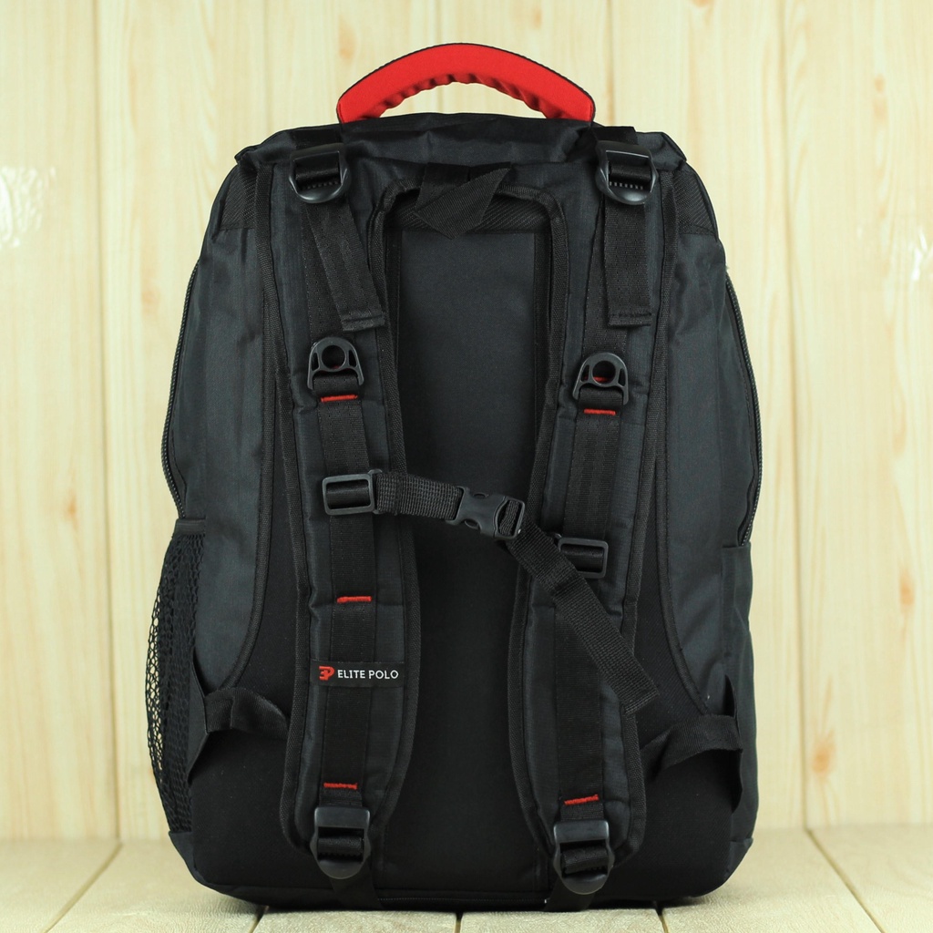 Tas Ransel Elite Polo Restop Desain Simple Back Pack Laptop Pria Cowok