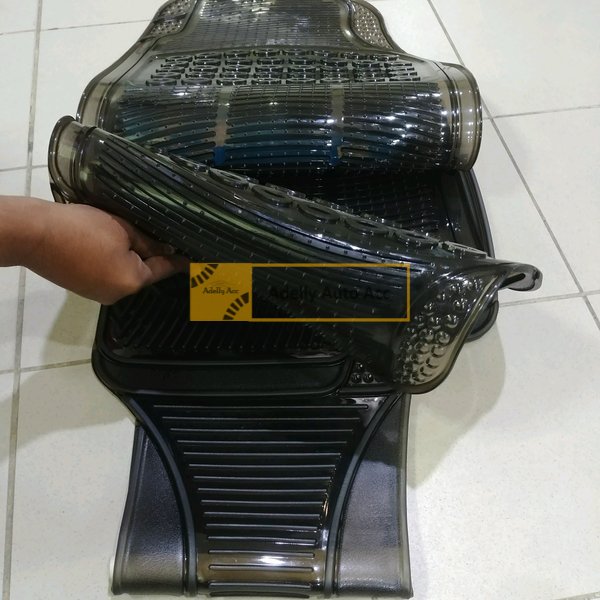 Karpet Mobil Karet Continental Universal 3 pcs - Hitam TRANSPARAN SMOKE