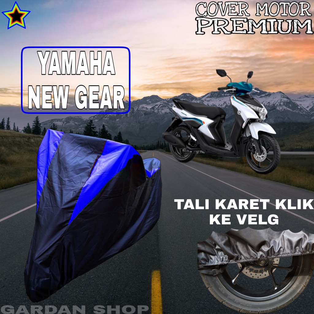 Sarung Motor YAMAHA NEW GEAR Hitam BIRU Body Cover Yamaha PREMIUM