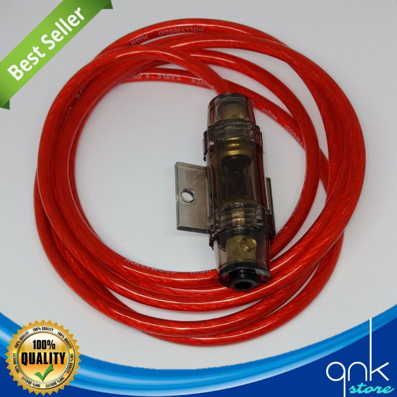 Kabel 8 AWG 5 Meter + Sekring Tabung 60A