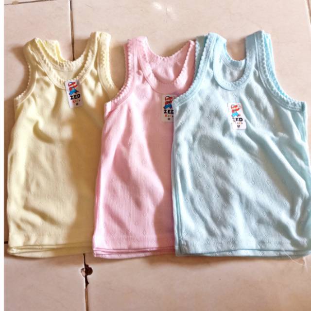 Singlet Anak ZED Kids | Kaos Dalam Bayi New Born Baru Lahir | Pakaian Dalam Bayi | Open Sorex