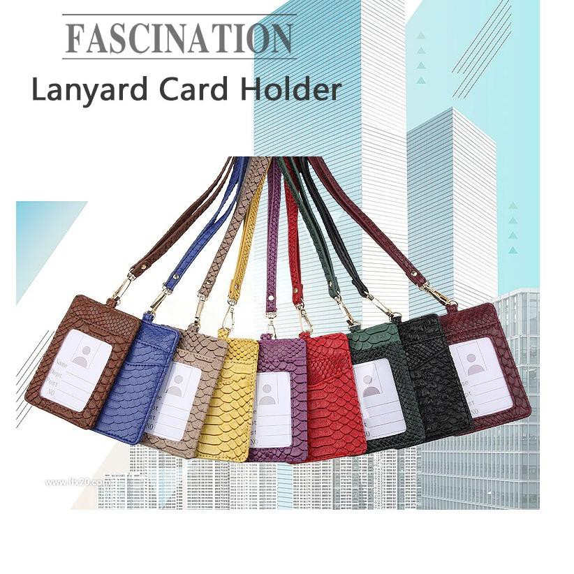 

LUXTHER - NEW ARRIVALL!! ID Card Holder / Card Holder / Nametag / Premium SNAKE LEATHER (ART. 1702)