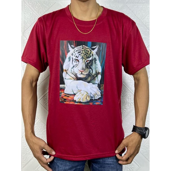 XOS - KAOS PRINT DTF &quot; TIGER&quot; TERBARU / KAOS LENGAN PENDEK / KAOS O NECK / KAOS DIGITAL / BAJU SEHARI HARI / BAJU SANTAI / BISA COD / KAOS LOKAL / KAOS IMPORT EKSPORT