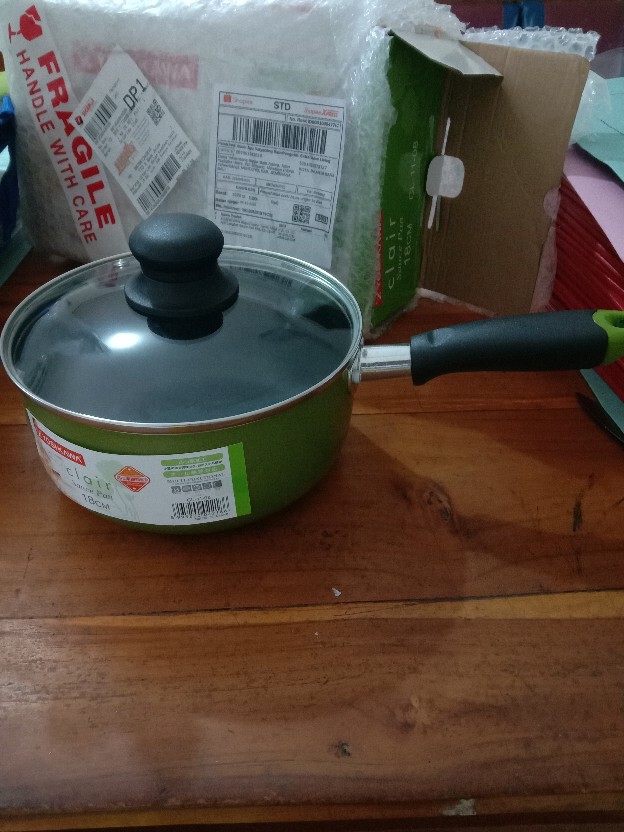 Yoshikawa Wajan/teplon Tumis 18cm Anti Lengket Sauce Pan Evl-cl-11-08